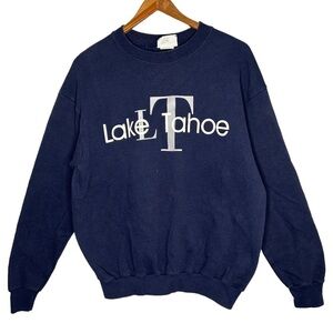 VINTAGE Lake Tahoe Lee Cotton Blend CrewNeck